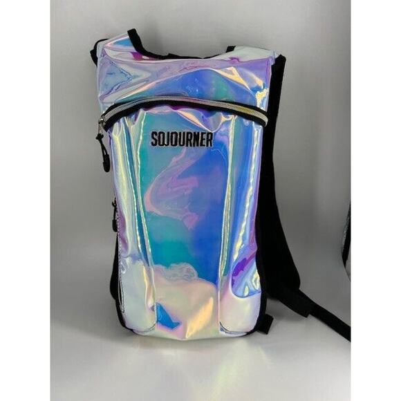 Sojourner Handbags - Sojourner HYDRATION PACK BACKPACK - 2L WATER BLADDER - HOLOGRAPHIC PINK
